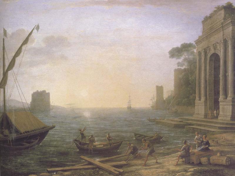 Claude Lorrain Seaport at Sunrise